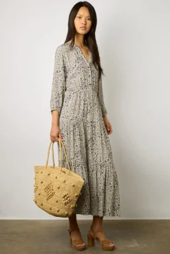 Robe Longue Imprime Floral Ecru - Erinna<Gerard Darel New
