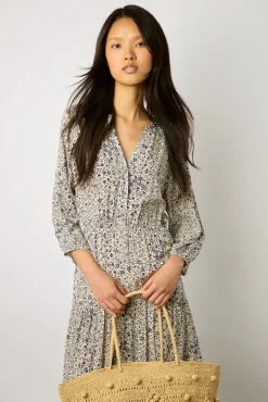 Robe Longue Imprime Floral Ecru - Erinna<Gerard Darel New