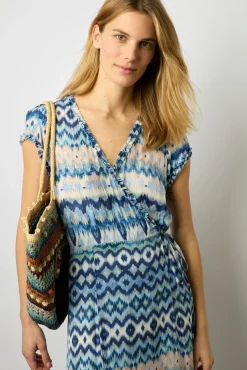 Robe Longue Portefeuille Indigo - Emilya<Gerard Darel New