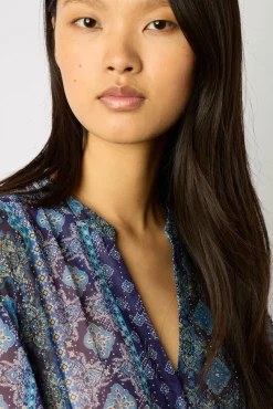 Robe Midi A Petits Clous Indigo - Elia<Gerard Darel Hot