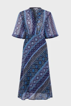 Robe Midi A Petits Clous Indigo - Elia<Gerard Darel Hot