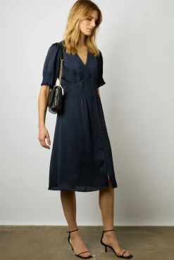Robe Midi Cintree Marine - Elonie<Gerard Darel Best