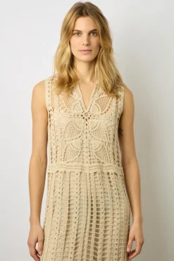 Robe Midi En Crochet Naturel - Edena<Gerard Darel Hot