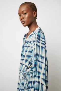 Robe Midi Tie And Dye Encre - Ellya<Gerard Darel Outlet