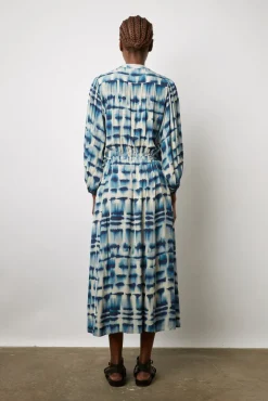 Robe Midi Tie And Dye Encre - Ellya<Gerard Darel Outlet