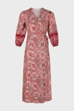 Robe Portefeuille En Soie Sangue - Edenn<Gerard Darel New