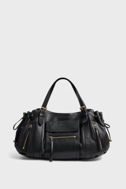 Sac A Main En Cuir Avec Poches Zippees - St Germain<Gerard Darel Clearance