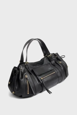 Sac A Main En Cuir Avec Poches Zippees - St Germain<Gerard Darel Clearance