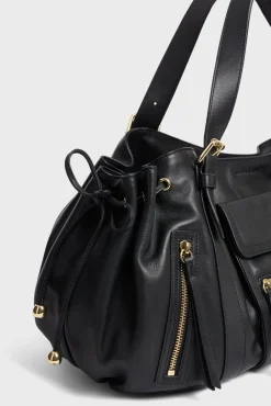Sac A Main En Cuir Avec Poches Zippees - St Germain<Gerard Darel Clearance
