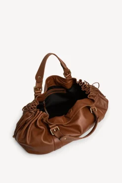 Sac A Main En Cuir De Veau Camel - 24H<Gerard Darel Discount