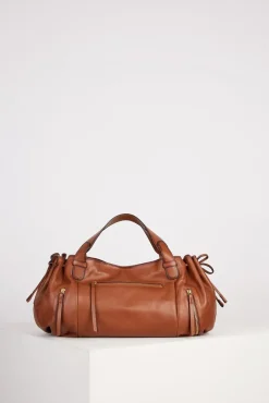 Sac A Main En Cuir De Veau Camel - Rebelle Gd<Gerard Darel Clearance
