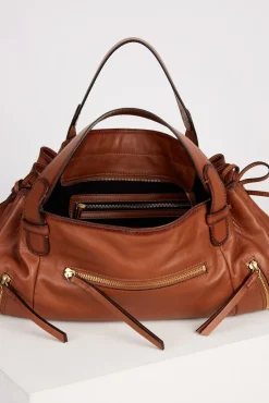Sac A Main En Cuir De Veau Camel - Rebelle Gd<Gerard Darel Clearance
