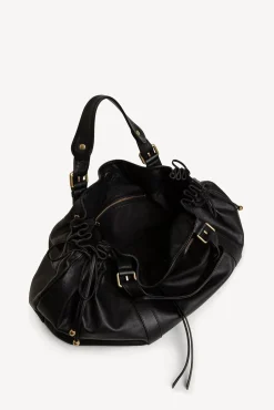 Sac A Main En Cuir De Veau Noir - 72H<Gerard Darel Hot