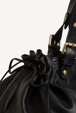 Sac A Main En Cuir De Veau Noir - 72H<Gerard Darel Hot