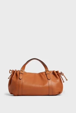 Sac A Main En Cuir Femme Camel Le 24H<Gerard Darel Best