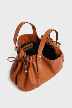 Sac A Main En Cuir Femme Camel Le 24H<Gerard Darel Best