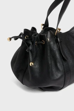 Sac A Main En Cuir Femme Noir Le 24H<Gerard Darel Clearance