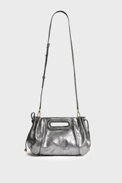 Sac A Main En Cuir Lamine Effet Glitter - Mini Dany<Gerard Darel Fashion