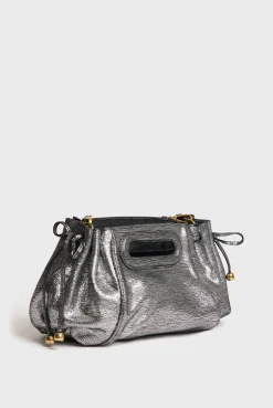 Sac A Main En Cuir Lamine Effet Glitter - Mini Dany<Gerard Darel Fashion
