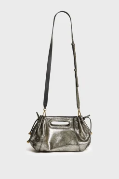 Sac A Main En Cuir Lamine Effet Glitter - Mini Dany<Gerard Darel Hot