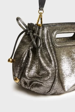 Sac A Main En Cuir Lamine Effet Glitter - Mini Dany<Gerard Darel Hot