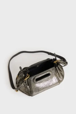 Sac A Main En Cuir Lamine Effet Glitter - Mini Dany<Gerard Darel Hot