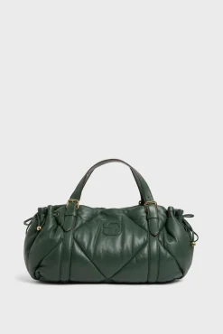 Sac A Main En Cuir Matelasse Vert - Le 24H<Gerard Darel Fashion