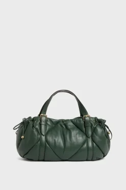 Sac A Main En Cuir Matelasse Vert - Le 24H<Gerard Darel Fashion