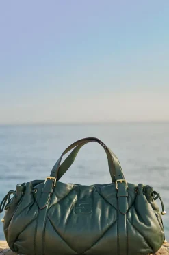 Sac A Main En Cuir Matelasse Vert - Le 24H<Gerard Darel Fashion