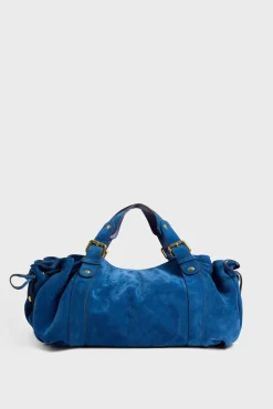 Sac A Main En Cuir Velours Denim - 24H<Gerard Darel New