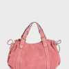 Sac A Main En Cuir Velours Rose - 24H<Gerard Darel Best