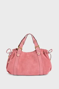 Sac A Main En Cuir Velours Rose - 24H<Gerard Darel Best