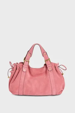 Sac A Main En Cuir Velours Rose - 24H<Gerard Darel Best