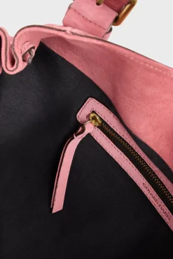 Sac A Main En Cuir Velours Rose - 24H<Gerard Darel Best