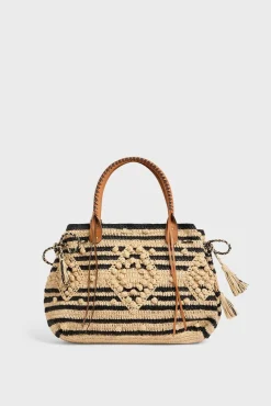 Sac A Main En Raphia Raye- 24Gd Raphia<Gerard Darel Clearance