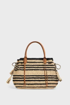 Sac A Main En Raphia Raye- 24Gd Raphia<Gerard Darel Clearance