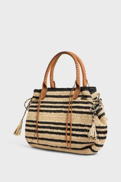 Sac A Main En Raphia Raye- 24Gd Raphia<Gerard Darel Clearance