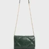 Sac Bandouliere Cuir Matelasse Vert - Fanny<Gerard Darel Hot