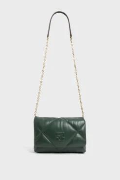 Sac Bandouliere Cuir Matelasse Vert - Fanny<Gerard Darel Hot