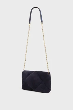 Sac Bandouliere Cuir Matelasse Bleu - Fanny<Gerard Darel Clearance