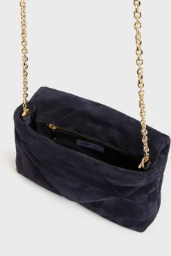 Sac Bandouliere Cuir Matelasse Bleu - Fanny<Gerard Darel Clearance