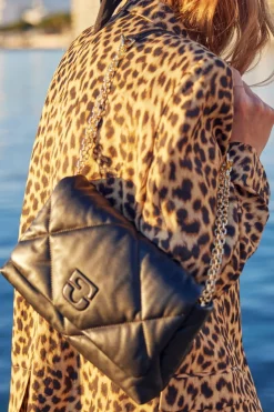 Sac Bandouliere Cuir Matelasse Noir - Fanny<Gerard Darel Best