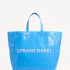 Sac Cabas En Toile Enduite Bleu - Lola<Gerard Darel Discount
