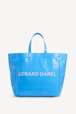 Sac Cabas En Toile Enduite Bleu - Lola<Gerard Darel Discount