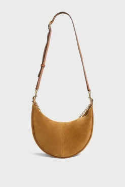 Sac Demi-Lune En Cuir Velours Ble - Suzanne<Gerard Darel Fashion