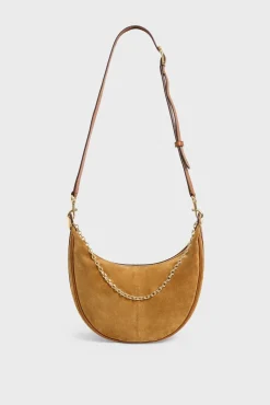 Sac Demi-Lune En Cuir Velours Ble - Suzanne<Gerard Darel Fashion
