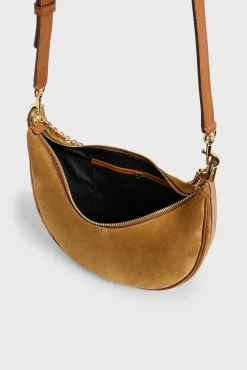 Sac Demi-Lune En Cuir Velours Ble - Suzanne<Gerard Darel Fashion