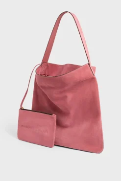 Sac Hobo En Cuir Velours Bois De Rose - Lady<Gerard Darel Hot