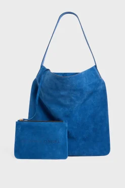 Sac Hobo En Cuir Velours Denim - Lady<Gerard Darel Sale