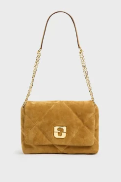 Sac Porte Travers En Cuir Velours Matelasse - Le Fanny<Gerard Darel Discount